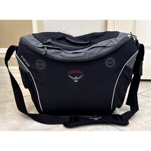 Osprey Courier Messenger Bag Crossbody Laptop Shoulder Travel Black Gray